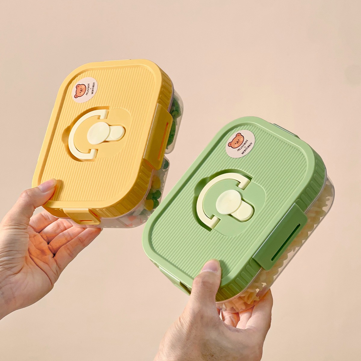 Bento Box Two Tier - Microwave Plastic Divided Lunch Box For