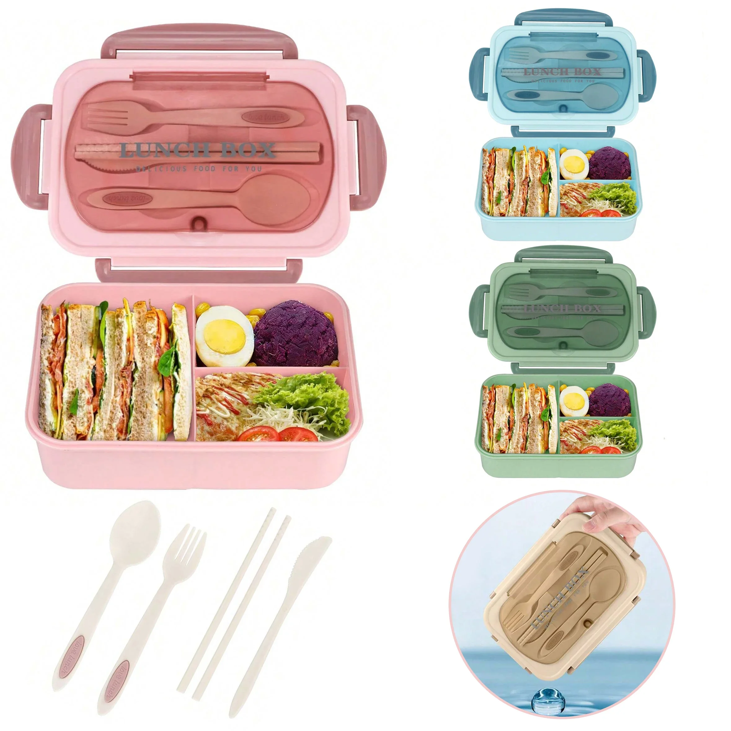 Bento Box Two Tier - Bento Box Adult Lunch Box, Containers