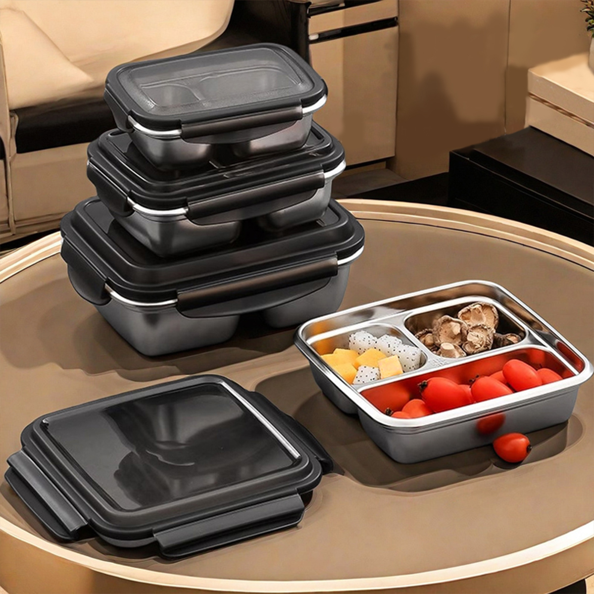 WORTHBUY 2/3 Grids 304 Stainle - Bento Box Two Tier review and price