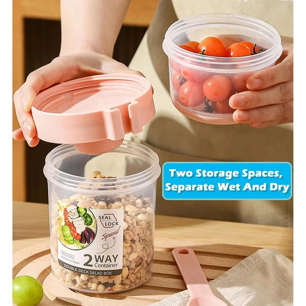 Portable Salad Cup Breakfast C - Bento Box Two Tier review and price