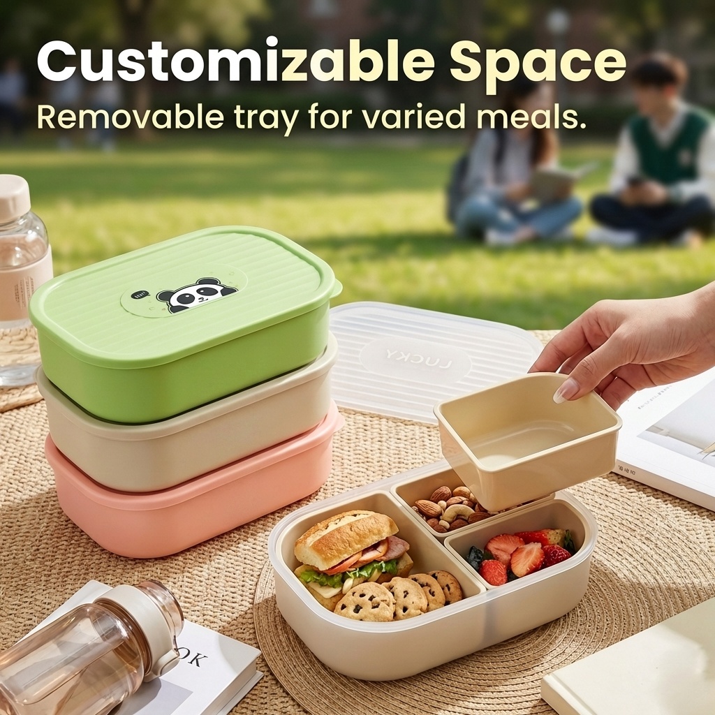 Portable Divided Plastic Lunch - Bento Box Two Tier review and price