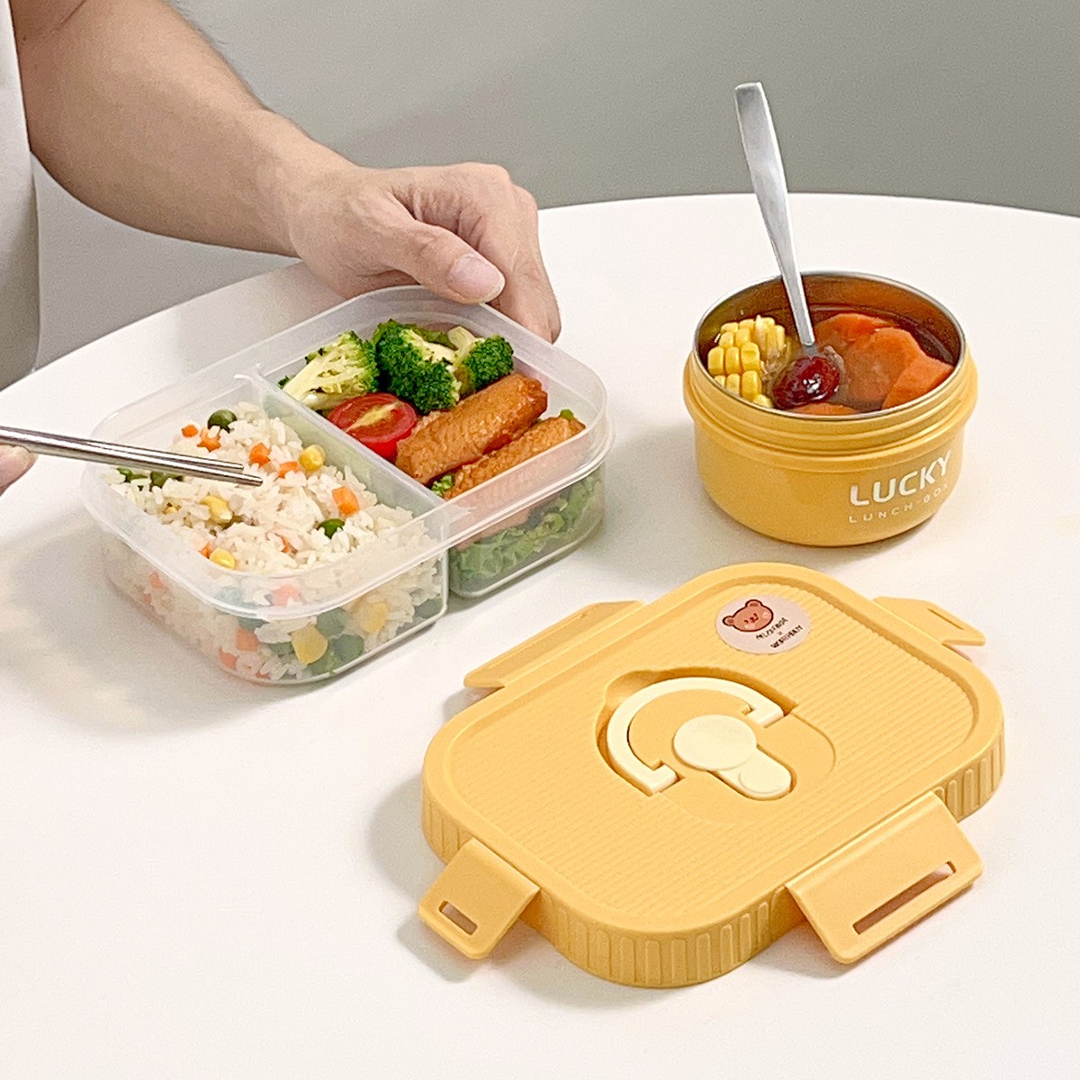 Microwave Plastic Divided Lunc - Bento Box Two Tier review and price