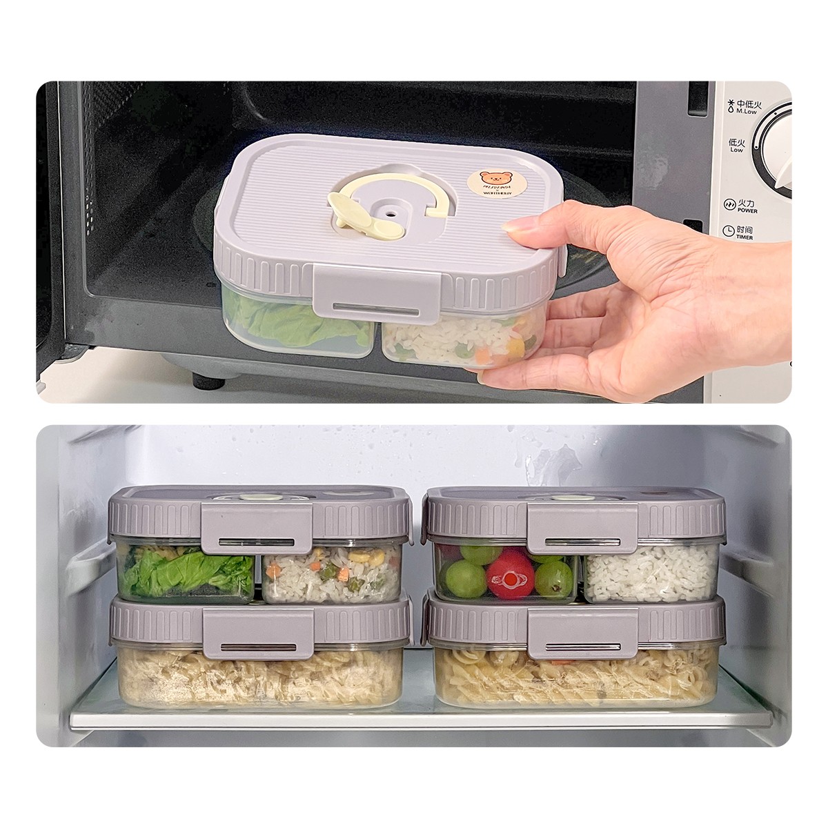 Microwave Plastic Divided Lunc - Bento Box Two Tier review and price