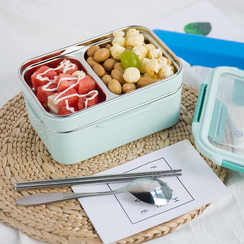 With Random Pattern Cartoon Lu - Bento Box Two Tier review and price