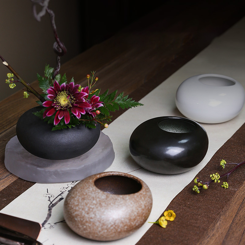 Ceramic Vase Japanese Style Ik - Ikebana Vase Kenzan review and price