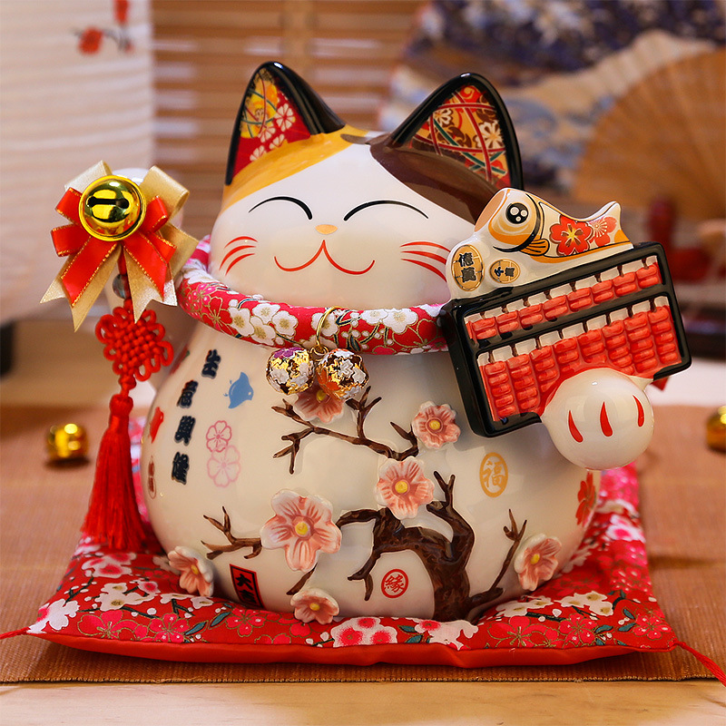 8 Inch Ceramic Lucky Cat Manek - Japan Lifestyle review and price