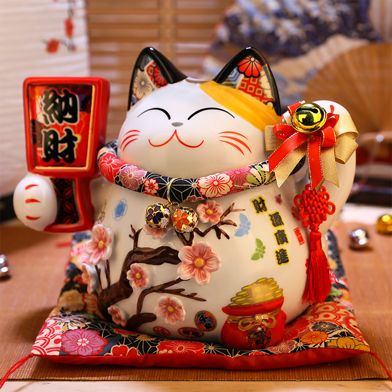 8 Inch Ceramic Lucky Cat Manek - Japan Lifestyle review and price