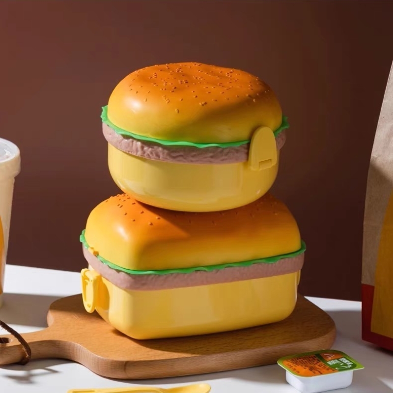 Hamburger Lunch Box Double Tie - Bento Box Two Tier review and price