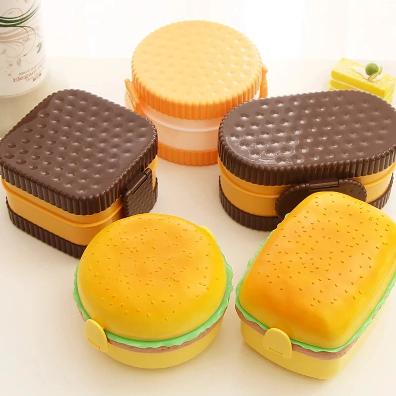 Hamburger Lunch Box Double Tie - Bento Box Two Tier review and price