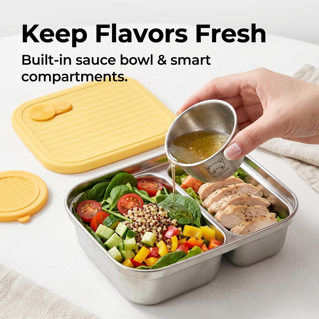 304 Stainless Steel Lunch Cont - Bento Box Two Tier review and price