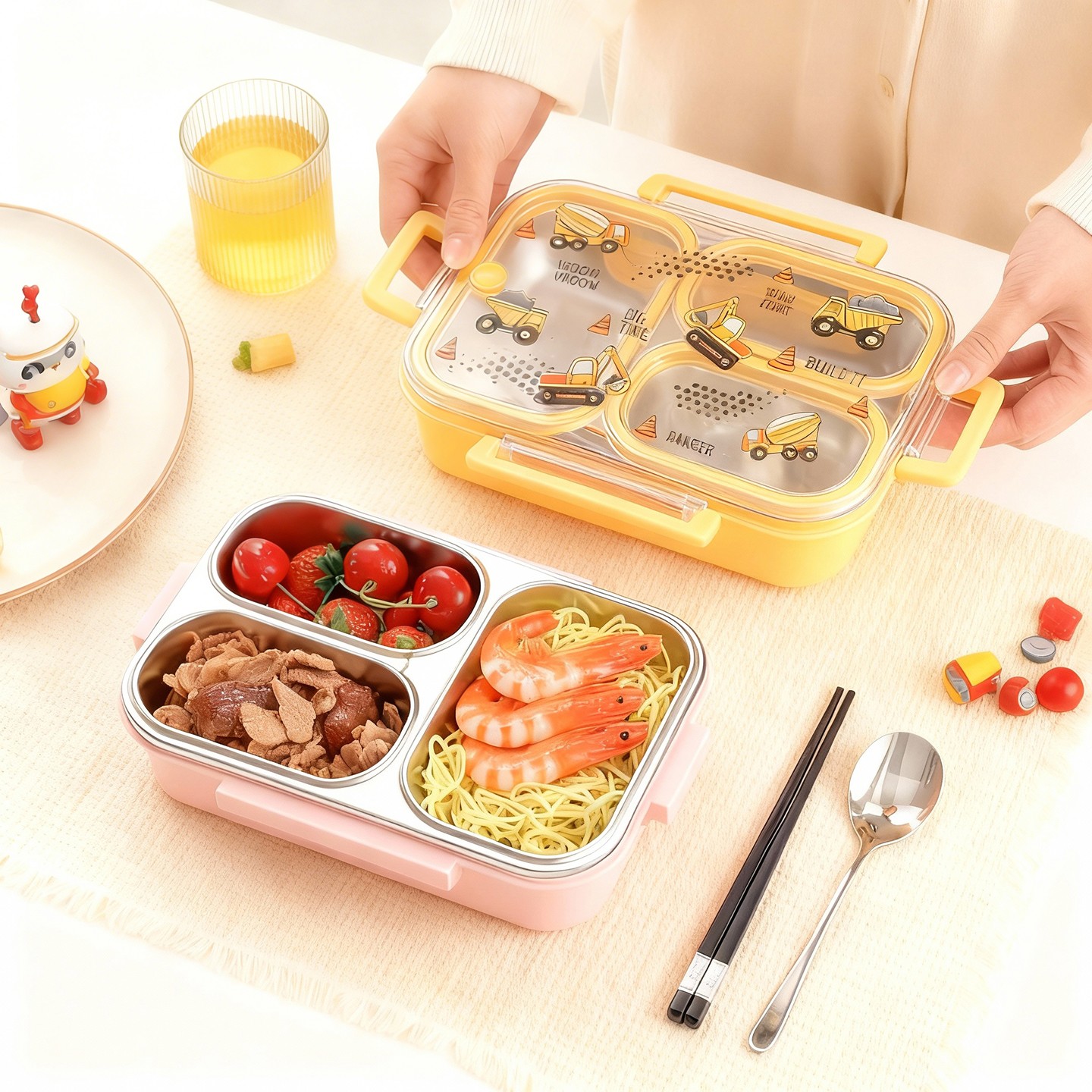 Large Capacity Cartoon Childre - Bento Box Two Tier review and price